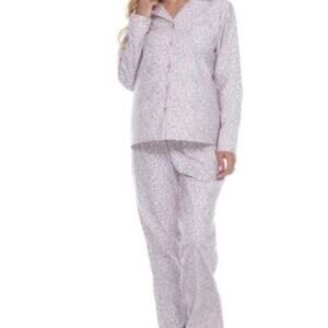 White Mark · 2pc Pajama Set Size 3X · Girlsoft Pink Gray Cheetah Print Plush
